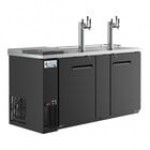 Avantco UDD-3-CT-S-6 Stainless Steel Kegerator / Beer Dispenser with (2) Triple Tap Tower and Club Top - (3) 1/2 Keg Capacity