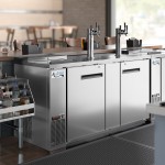 Avantco UDD-3-CT-S-6 Stainless Steel Kegerator / Beer Dispenser with (2) Triple Tap Tower and Club Top - (3) 1/2 Keg Capacity
