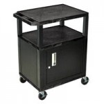 Luxor WT34E Black Tuffy AV Cart - 3 Shelf, 24