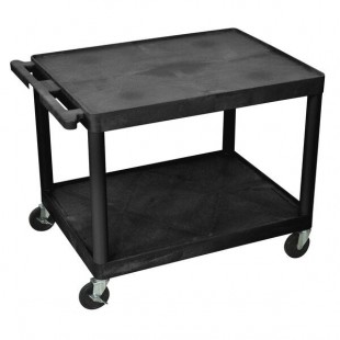 Luxor LP27-B Heavy-Duty 2 Shelf A/V Cart - 32