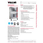 Vulcan VC44EC-208/3 Double Deck Full Size Electric Convection Oven with Computer Controls - 208V, Field Convertible, 25 kW Vulcan VC44EC-208/3 Double Deck Full Size Electric Convection Oven with Computer Controls - 208V, Field Convertible, 25 kW