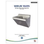 Sani-Lav S800 Stainless Steel Wall-Mount Surgeon Scrub Sink