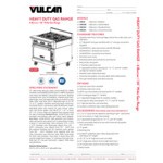 Vulcan V6B36S-LP V Series Liquid Propane 6 Burner 36 Vulcan V6B36S-LP V Series Liquid Propane 6 Burner 36