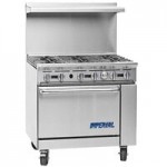 Imperial Range Pro Series IR-6-SU Liquid Propane 6 Burner 36