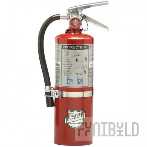 Buckeye 5 lb. Standard Dry Chemical Fire Extinguisher with DOT Vehicle Bracket - Rechargeable Untagged - UL Rating 40-B:C
