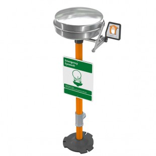 Guardian Equipment G1825BC Pedestal Mounted Eyewash Station with Stainless Steel Bowl and Cover