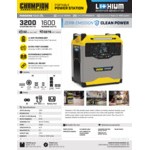 Champion Power Equipment 3,276Wh Lithium-Ion Solar Portable Power Station 100593
