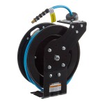 Regency Open Powder-Coated Steel Air / Water Hose Reel with 30' x 1/4