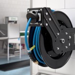 Regency Open Powder-Coated Steel Air / Water Hose Reel with 30' x 1/4