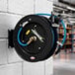 Regency Open Powder-Coated Steel Air / Water Hose Reel with 30' x 1/4