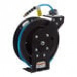 Regency Open Powder-Coated Steel Air / Water Hose Reel with 30' x 1/4