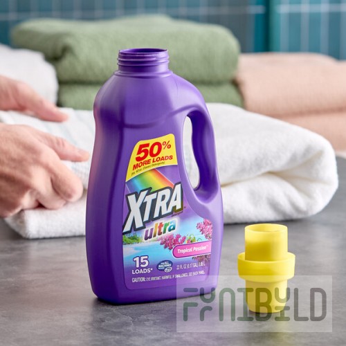 XTRA Ultra 22 oz. Tropical Passion Liquid Laundry Detergent - 12/Case