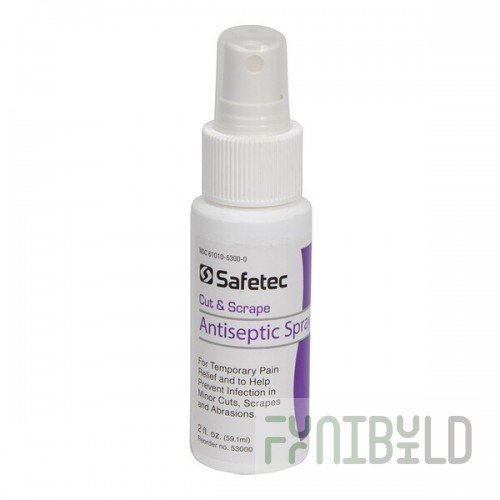 Safetec 91433 2 oz. Cut and Scrape Antiseptic Spray - 24/Case