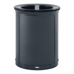 Rubbermaid® Enhance 2172848 33 Gallon Black Round Dual Stream Decorative Trash Can Rubbermaid® Enhance 2172848 33 Gallon Black Round Dual Stream Decorative Trash Can