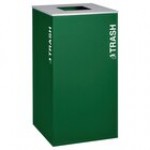 Ex-Cell Kaiser RC-KD36-T BLX Kaleidoscope XL Series Black Texture 36 Gallon Customizable Square Trash Receptacle