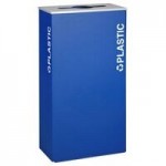 Ex-Cell Kaiser RC-KD36-T BLX Kaleidoscope XL Series Black Texture 36 Gallon Customizable Square Trash Receptacle