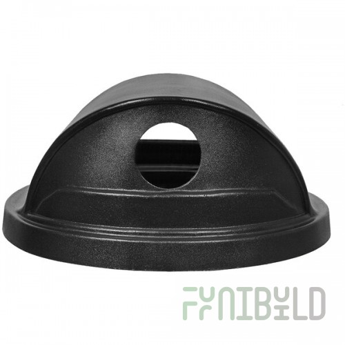 Witt Industries SC55HT-RHH 55 Gallon Recycle Hood Top Lid with Two Hole Openings for SC55 Standard Series Recycling Bin