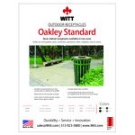 Witt Industries M3601-FT-BK Oakley Standard 36 Gallon Black Steel Round Outdoor Decorative Trash Can with Flat Top Lid Witt Industries M3601-FT-BK Oakley Standard 36 Gallon Black Steel Round Outdoor Decorative Trash Can with Flat Top Lid