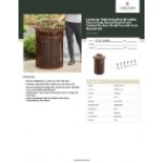 Lancaster Table & Seating 36 Gallon Heavy-Duty Round Brown Steel Slatted Outdoor Trash Can with Rain Bonnet Lid Lancaster Table & Seating 36 Gallon Heavy-Duty Round Brown Steel Slatted Outdoor Trash Can with Rain Bonnet Lid