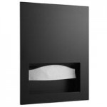Bobrick B-35649.MBLK TrimLineSeries 12 Gallon Surface-Mounted Mount Trash Can with Matte Black Finish