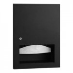 Bobrick B-35649.MBLK TrimLineSeries 12 Gallon Surface-Mounted Mount Trash Can with Matte Black Finish