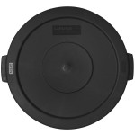 Carlisle 84102103 Bronco 20 Gallon Black Flat Round Trash Can Lid Carlisle 84102103 Bronco 20 Gallon Black Flat Round Trash Can Lid