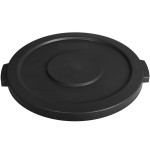 Carlisle 84102103 Bronco 20 Gallon Black Flat Round Trash Can Lid Carlisle 84102103 Bronco 20 Gallon Black Flat Round Trash Can Lid
