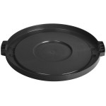 Carlisle 84102103 Bronco 20 Gallon Black Flat Round Trash Can Lid Carlisle 84102103 Bronco 20 Gallon Black Flat Round Trash Can Lid