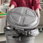 Continental 3202GY Huskee 32 Gallon Gray Round Dome Trash Can Lid Continental 3202GY Huskee 32 Gallon Gray Round Dome Trash Can Lid