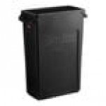Rubbermaid® FG354060BLA 92 Qt. / 23 Gallon Slim Jim Black Rectangular Trash Can