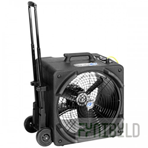 Powr-Flite PDF5DX 2-Speed Axial Fan / Air Mover with Handle and Wheels - 1/4 hp