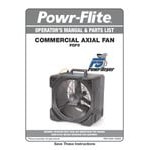 Powr-Flite PDF5DX 2-Speed Axial Fan / Air Mover with Handle and Wheels - 1/4 hp