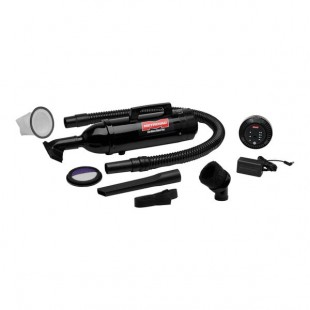 MetroVac CHV-B6 Black Steel 3-Speed Cordless Handheld Canister Vacuum Cleaner with 2 Batteries, Charger, and Deluxe Tool Kit - 250W