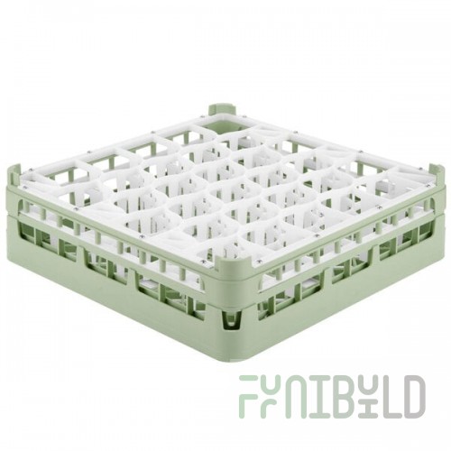 Vollrath 52812 Signature Lemon Drop Full-Size Light Green 30-Compartment 4 5/16