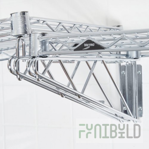 Metro 2WD18C Super Erecta Chrome Double Direct Wall Mount Bracket for Adjoining 18