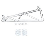 Metro 2WD18C Super Erecta Chrome Double Direct Wall Mount Bracket for Adjoining 18 Metro 2WD18C Super Erecta Chrome Double Direct Wall Mount Bracket for Adjoining 18