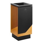 Lancaster Table & Seating 13 Gallon Steel / Wood Composite Square Decorative Outdoor Trash Can Lancaster Table & Seating 13 Gallon Steel / Wood Composite Square Decorative Outdoor Trash Can