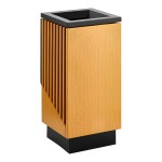 Lancaster Table & Seating 13 Gallon Steel / Wood Composite Square Decorative Outdoor Trash Can Lancaster Table & Seating 13 Gallon Steel / Wood Composite Square Decorative Outdoor Trash Can