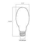 Satco S5829 175 Watt Cool White Clear Finish Metal Halide HID Light Bulb (ED28) Satco S5829 175 Watt Cool White Clear Finish Metal Halide HID Light Bulb (ED28)
