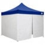 Caravan Canopy 21003105020 Aluma 10' x 10' Blue Heavy-Duty Commercial Grade Instant Canopy Deluxe Kit with Side Walls
