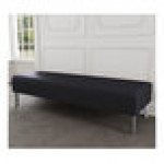 Lesro Luxe Lounge Series Patriot Plus Black Vinyl 3-Seat Bench with Steel Legs Lesro Luxe Lounge Series Patriot Plus Black Vinyl 3-Seat Bench with Steel Legs