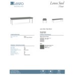 Lesro Lenox Steel Open House Asteroid Fabric 3-Seat Bench Lesro Lenox Steel Open House Asteroid Fabric 3-Seat Bench