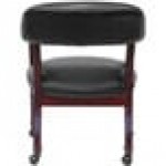 Boss B9545-BK Black Vinyl Captain's Chair with Casters