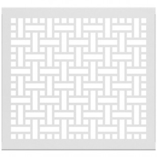 SelectSpace 3' White Square Weave Pattern Partition Panel