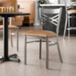 Lancaster Table & Seating Clear Coat Finish Cross Back Chair with 2 1/2 Lancaster Table & Seating Clear Coat Finish Cross Back Chair with 2 1/2