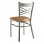 Lancaster Table & Seating Clear Coat Finish Cross Back Chair with 2 1/2 Lancaster Table & Seating Clear Coat Finish Cross Back Chair with 2 1/2