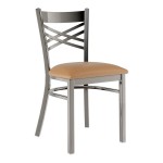 Lancaster Table & Seating Clear Coat Finish Cross Back Chair with 2 1/2 Lancaster Table & Seating Clear Coat Finish Cross Back Chair with 2 1/2