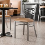 Lancaster Table & Seating Clear Coat Finish Cross Back Chair with 2 1/2 Lancaster Table & Seating Clear Coat Finish Cross Back Chair with 2 1/2