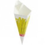 Carnival King 15 oz. Square French Fries Cardboard Fry Cone - 500/Case