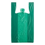 Choice Customizable 1/6 Standard Size Green Unprinted Standard-Duty Plastic T-Shirt Bag - 1,000/Case Choice Customizable 1/6 Standard Size Green Unprinted Standard-Duty Plastic T-Shirt Bag - 1,000/Case